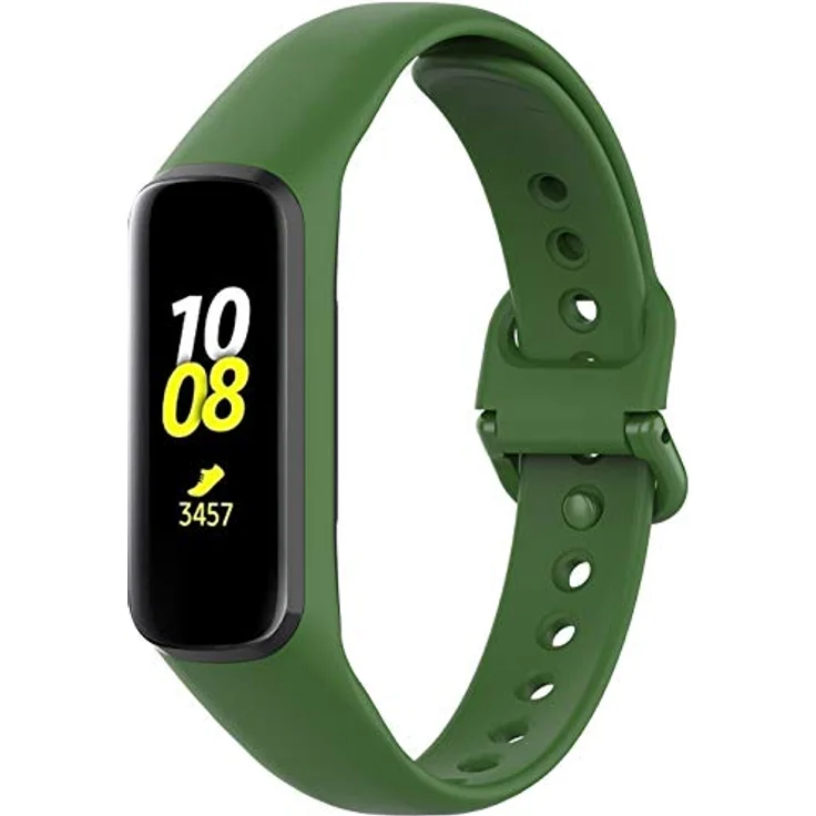 Shieranlee Kompatibel mit Galaxy Fit e SM-R375, Weiches Silikon Sport Ersatzarmband, Schwarz, Für 5.5"-8.1" Handgelenke, Schnelle Installation und Anpassung – Bild 1