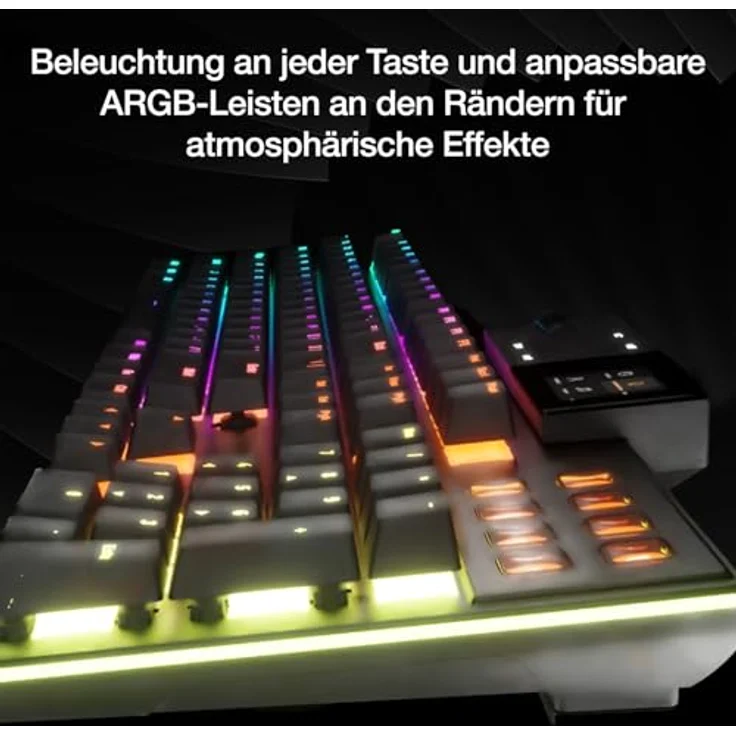 be quiet! Dark Mount Silent Linear FR ISO Gaming-Tastatur mit 8 Display-Tasten, Media Dock und hot-swap-fähigem Nummernblock, schwarz – Bild 7