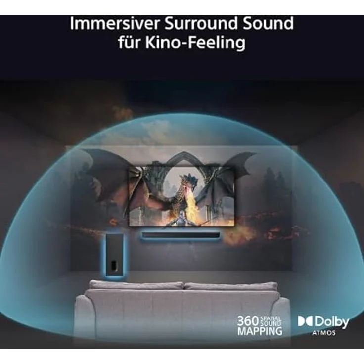 Sony BRAVIA Theatre Sub 7, kabelloser Subwoofer mit 100 Watt Bass, kompakt im 2-Wege-Stil, Design passend zu BRAVIA Soundbars – Bild 2