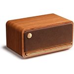 Edifier MP230 - Tragbarer Bluetooth-Lautsprecher im Retro-Design, kabellos. Wiedergabe über Bluetooth, AUX und Micro SD Karte | Braun Holz