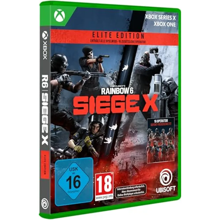 Ubisoft Tom Clancy's Rainbow Six Siege X - Elite Edition, Xbox Series X und Xbox One, 16 zusätzliche Operator freigeschaltet, Zugriff auf alle Spielmodi