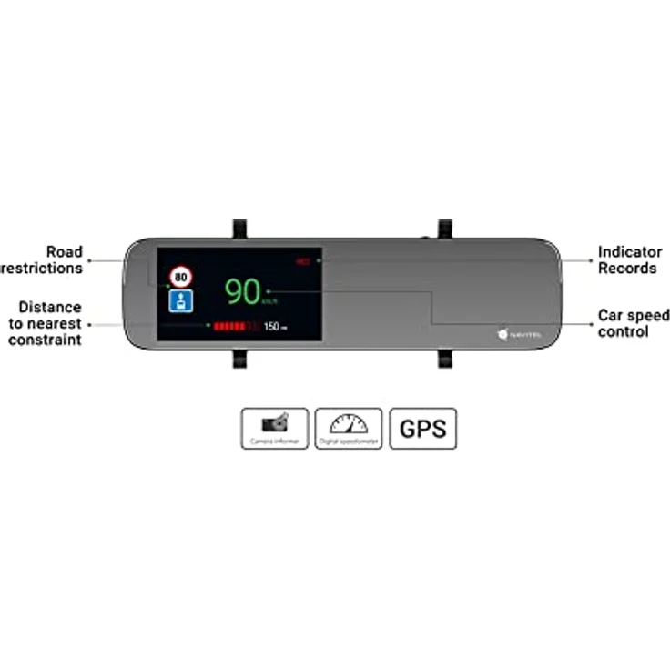 Navitel MR450, Full HD GPS Dashcam mit 2 Kameras, 160° Blickwinkel, Grau – Bild 4