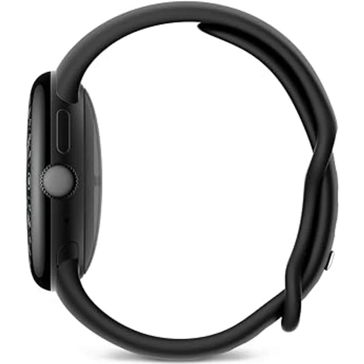 Google Pixel Watch 4 (41 mm) – Android-Smartwatch mit gewölbtem Display, Fitness-Tracking, Aluminiumgehäuse in Matte Black und Sportarmband in Obsidian – WLAN – Bild 3