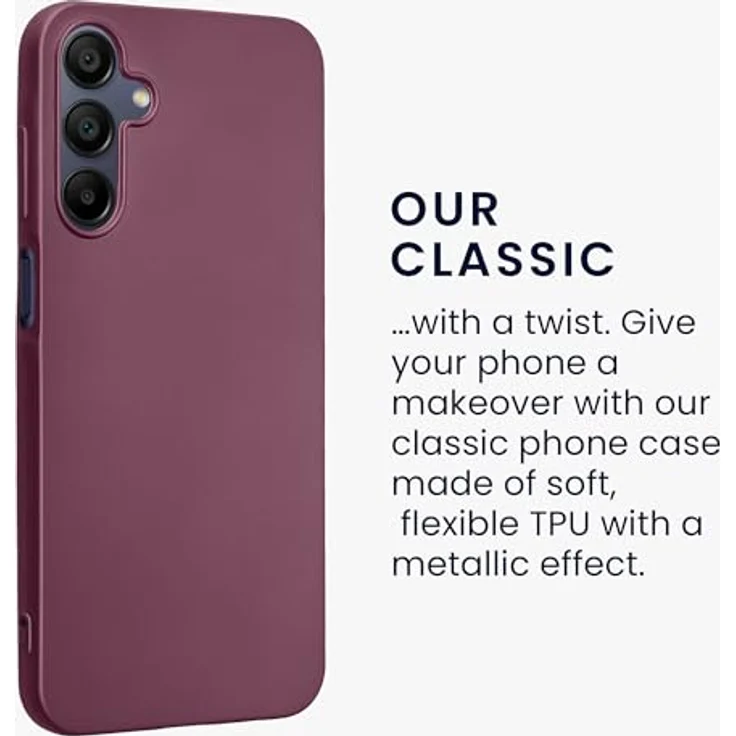kwmobile Case kompatibel mit Samsung Galaxy A15 5G, Silikon Hülle metallisch schimmernd in Metallic Lavendel, rutschfest und reißfest – Bild 3