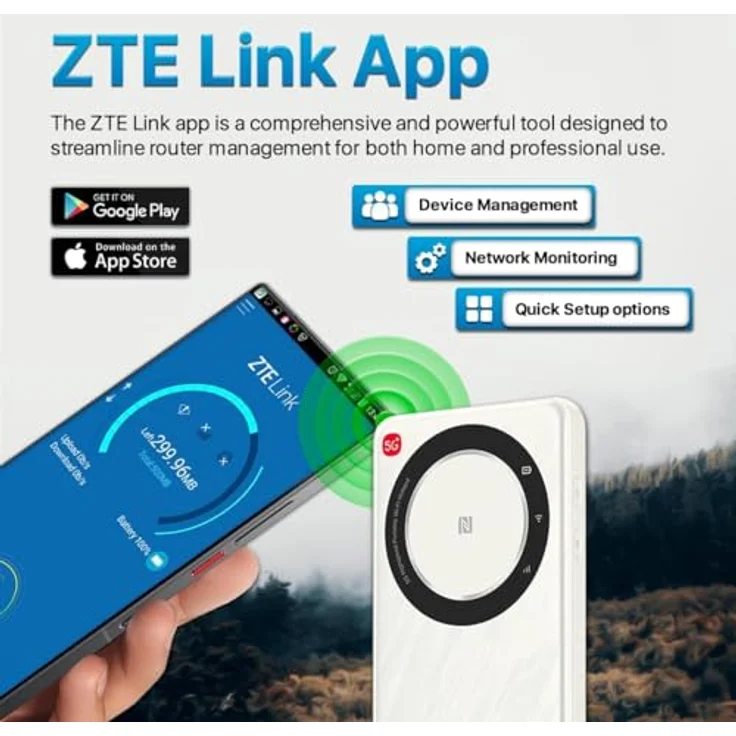 ZTE U30 Air Router, Mobiler 5G Hotspot mit Dualband WLAN, tragbar, weiß, für bis zu 10 Geräte, wiederaufladbarer Akku – Bild 7