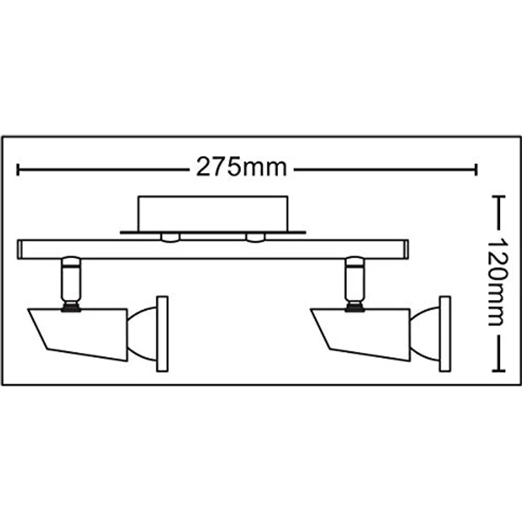 Trango 2-flammig 2001-028 LED Deckenleuchte *ARIEL* in Chrom-Optik mit schwenkbarem und drehbarem Design Spotkopf – Bild 2