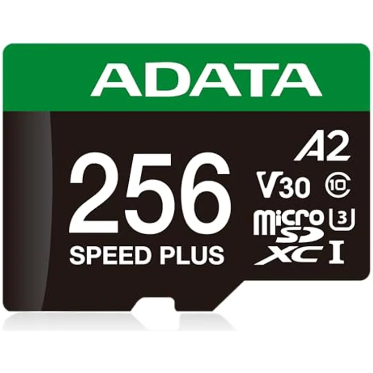 ADATA Speed Plus microSDXC 256 GB, UHS-I U3, Class 10, V30, A2, ideal für Drohnen und Action-Kameras