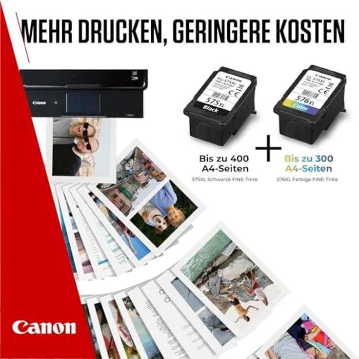 Canon Originaltinte PG-560XL / CL-561XL (2 Tintenpatronen; Schwarz+Farbe) - Photo Value Pack (inkl. Canon Fotopapier GP-501 50 Blatt 10x15cm) – Bild 6