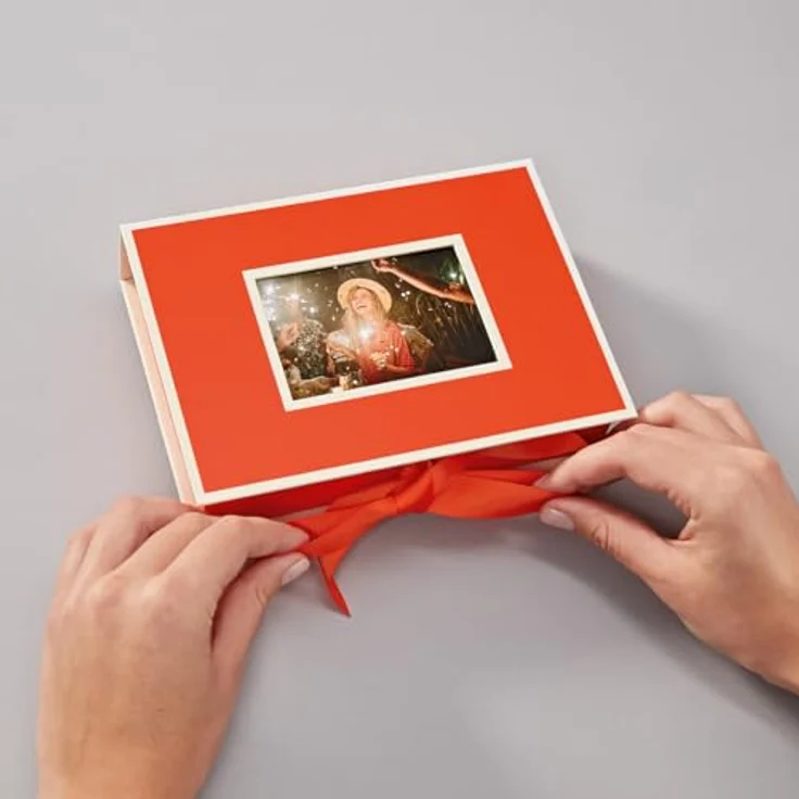 OTTO Fotoalbum Semikolon 352520 Kleine Fotobox, orange, hochwertige Aufbewahrung für Ihre schönsten Momente – Bild 4