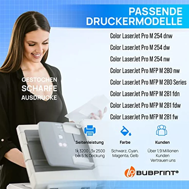 Bubprint 4 Toner kompatibel mit HP 203X 203A, Schwarz, hohe Druckleistung bis zu 3.200 Seiten pro Kartusche – Bild 2