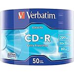 Verbatim CD-R Extra Protection, CD-Rohlinge mit 700 MB Datenspeicher, ideal für Foto- und Video-Aufnahmen, kompatibel mit jedem konventionellen CD-Laufwerk, 50er Pack Spindel