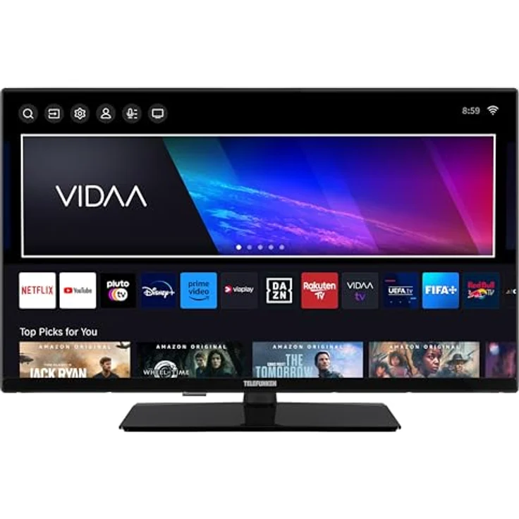 Telefunken Fernseher 32 Zoll Smart TV VIDAA XH32VP750M - HD-Ready, HDR, Triple-Tuner, LED, schwarz – Bild 1