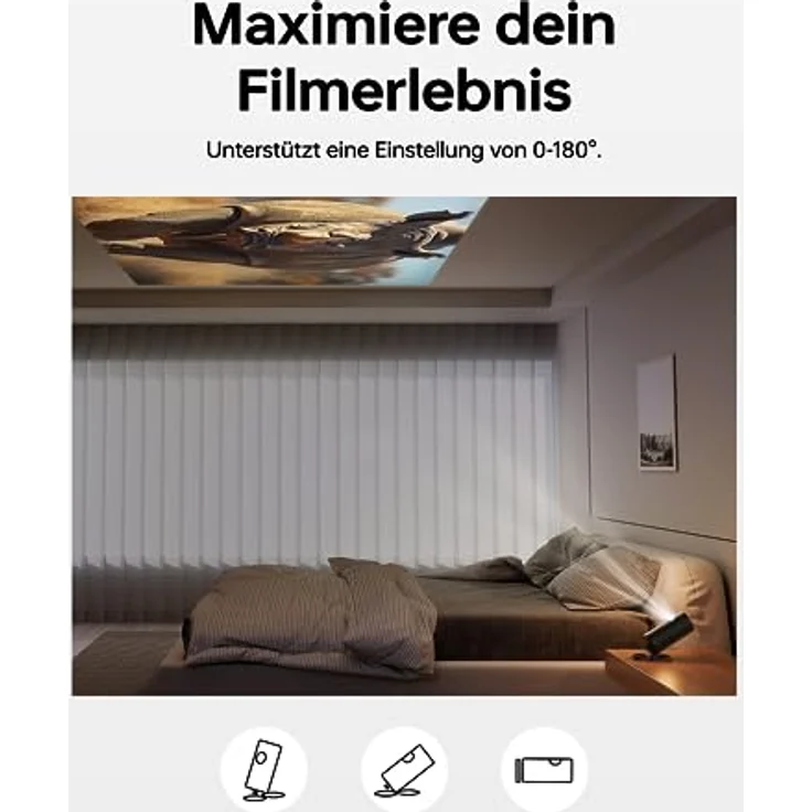 Anker Nebula D0730, Faltbare Projektorhalterung für tragbare Beamer, maximale Traglast 3 kg, schwarz – Bild 4
