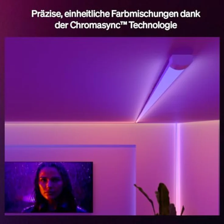 Philips Hue OmniGlow 3m Mikro LED-Lightstrip, 2700 lm, Flexible Innenbeleuchtung, Zuschneidbar, App- und Sprachsteuerung – Bild 4