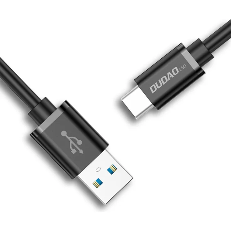 Dudao USB Typ C Super Fast Charge-Kabel 1 m schwarz (L5G-Schwarz) - Hochwertiges, robustes Kabel für schnelles Laden und Datenübertragung