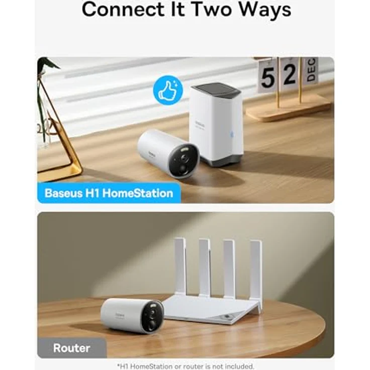 Baseus Überwachungskamera Baseus Security B1 Outdoor 2K (145° Weitwinkel-Sichtfeld, 2-Wege-Audio, Wetterfest IP67) – Bild 4