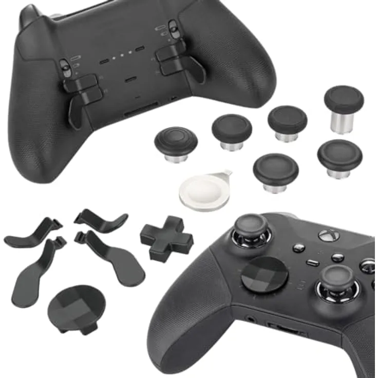 Venom Xbox Elite Series 2 Controller-Zubehörset, 13-teiliges Anpassungsset mit D-Pad, Daumensticks und Paddles, Schwarz