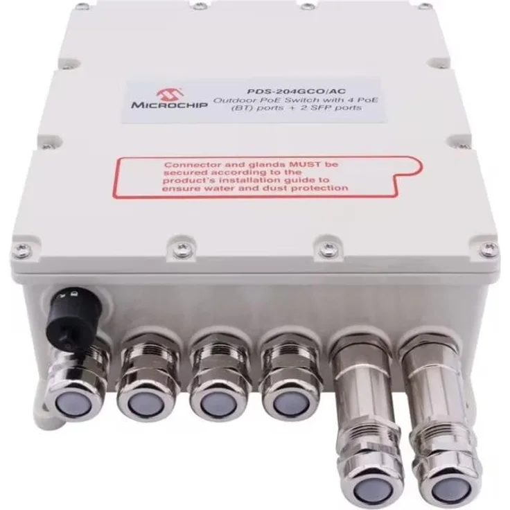 Microchip Outdoor PoE Switch 4 BT ports 2 - Switch - 4-Port (4 Ports), Netzwerk Switch - SFP UPLINK