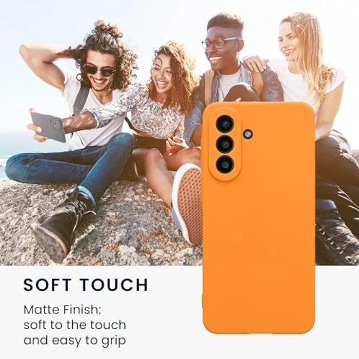 kwmobile Handyhülle für Samsung Galaxy A57 5G - flexibles Silikon Case in Fruity Orange, rutschfest und reißfest mit präzisen Ausschnitten – Bild 4