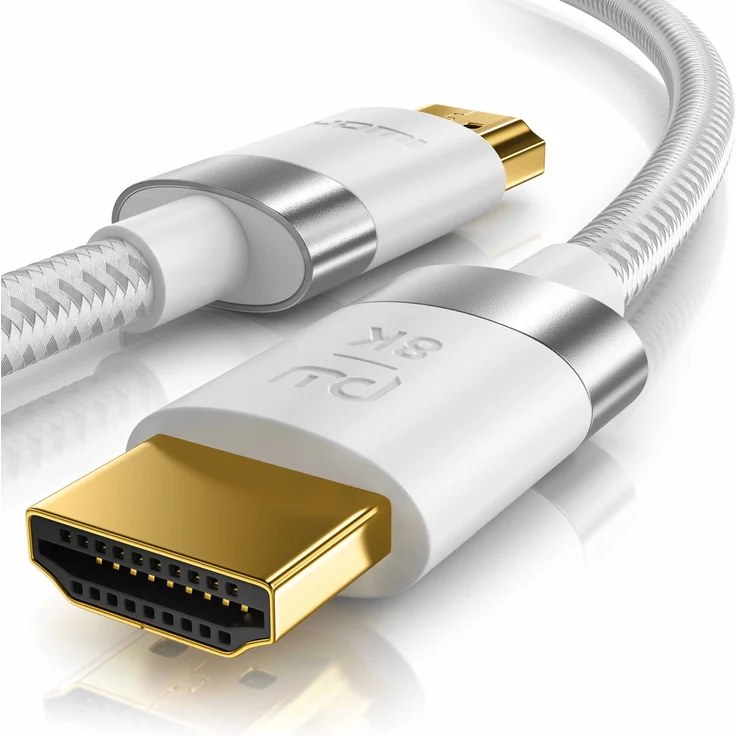 Primewire HDMI-Kabel 2.1, Ultra High Speed, 10m, Nylonummantelung, 8K @ 120Hz / 4K @ 240Hz DSC, HDMI Typ A (Schwarz) – Bild 1