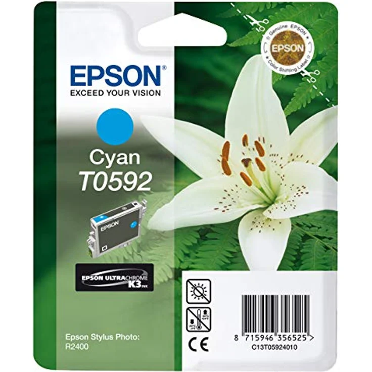 Epson T0592 Tintenpatrone Lilie, Singlepack cyan, 13 ml – Bild 2