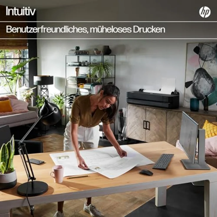 HP DesignJet T250 24 Zoll (61 cm 5HB06D), Großformatdrucker, 76 A1-Drucke/Stunde, Wi-Fi, Ethernet, USB, 2400x1200 DPI, schwarz, recyceltes Metall, 2 Jahre Garantie – Bild 4