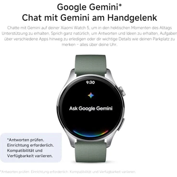 XIAOMI Watch 5 Smartwatch, Google Wear OS, NFC, 1,54” Display, 47mm, GPS-Fitness-Tracking, Saphirglas, bis zu 6 Tage Akkulaufzeit, Schwarz – Bild 3