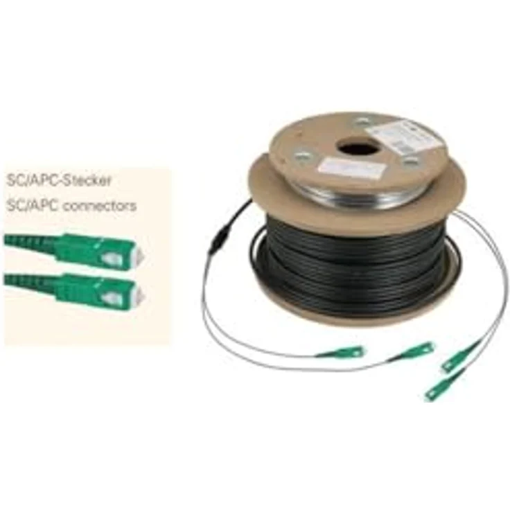 Televes Optisches Antennenkabel, 2-Adern Singlemode Glasfaserkabel mit SC/APC-Anschlüssen, UV-beständig für Aussenbereich, 5,9 mm Durchmesser – Bild 2