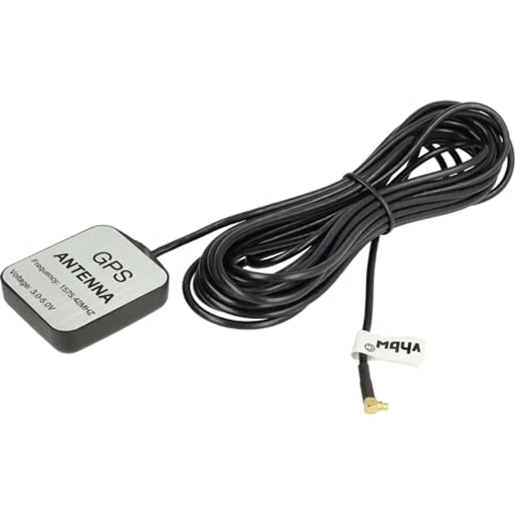 vhbw GPS Antenne für Blue Media Penny Navigation PNA BM 6300, MMCX-Anschluss, 5m Kabel, schwarz, Magnetfuß – Bild 1