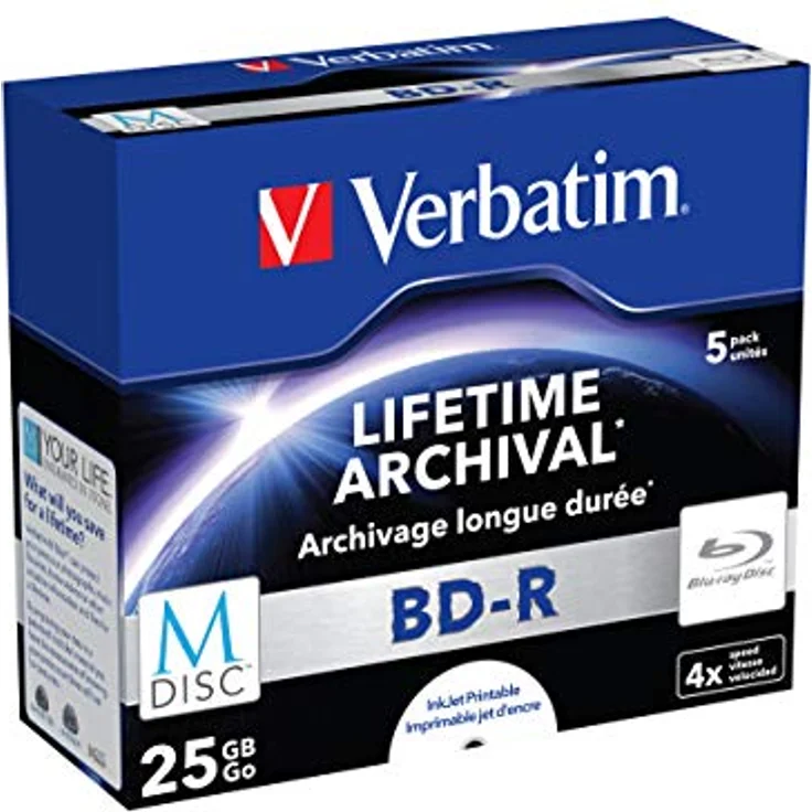 Verbatim M-Disc BD-R mit 25 GB - 4-fache Brenngeschwindigkeit - langlebige Blu-Ray Disc - 5 Stück - Preisvergleich – Bild 2