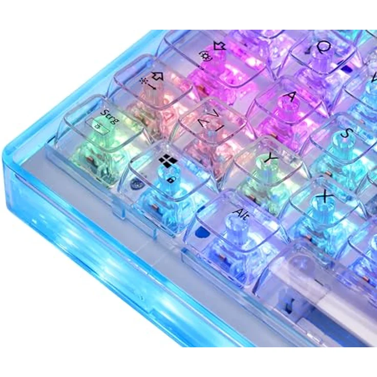Deltaco Gaming DK460 (DE), Transparente Tastatur mit RGB-Beleuchtung und KTT-Schaltern – Bild 7