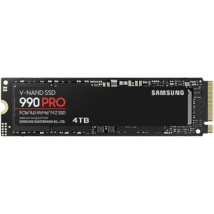 Samsung 990 PRO NVMe M.2 SSD, 4 TB, PCIe 4.0, 7.450 MB/s Lesen, 6.900 MB/s Schreiben, Interne SSD, Für Gaming und Videobearbeitung, MZ-V9P4T0BW – Bild 1
