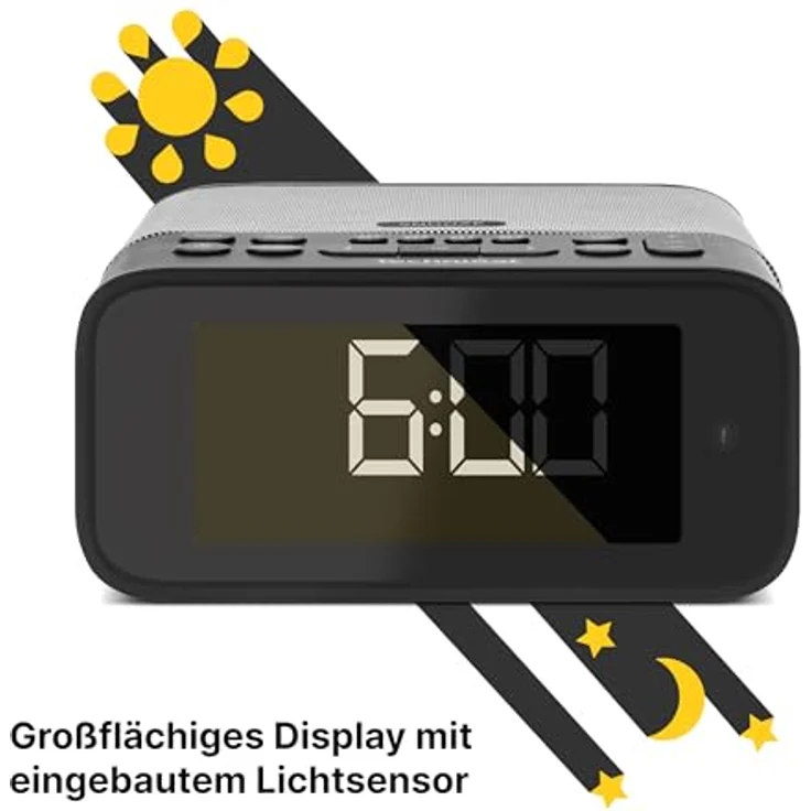 TechniSat DIGITRADIO 52 BT DAB Radiowecker (Uhrenradio, DAB+, UKW, Snooze-Funktion, Sleeptimer, dimmbares Display, Bluetooth-Empfang, 3 Watt RMS Lautsprecher) – Bild 3