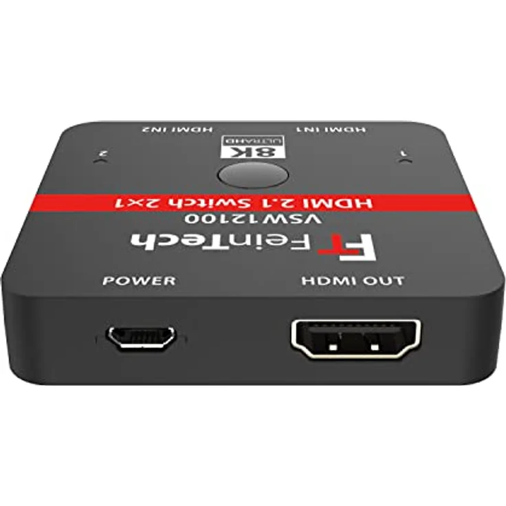 FeinTech VSW12100 HDMI 2.1 Switch 2 in 1 Out 4K 120Hz 8K 60Hz 48Gbps für Xbox PS5 – Bild 4