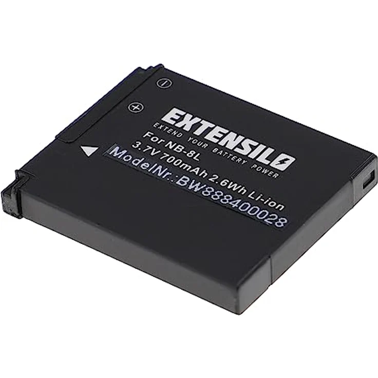 EXTENSILO Akku Ersatz für Canon NB-8L, 700 mAh Lithium-Ionen Akku, wiederaufladbar, langlebig – Bild 4