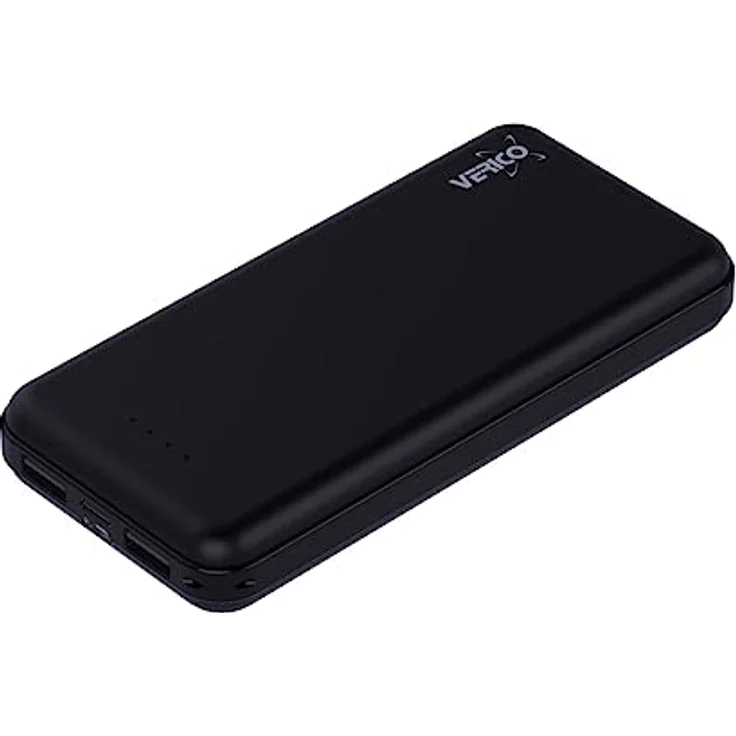 Verico Power Bank Power Guard XL, 10.000 mAh, externer Akku, externes Ladegerät, Output 2 x USB-A, Input 1 x Micro-USB, 1 x USB-C, Lithium Polymer, schwarz – Bild 1