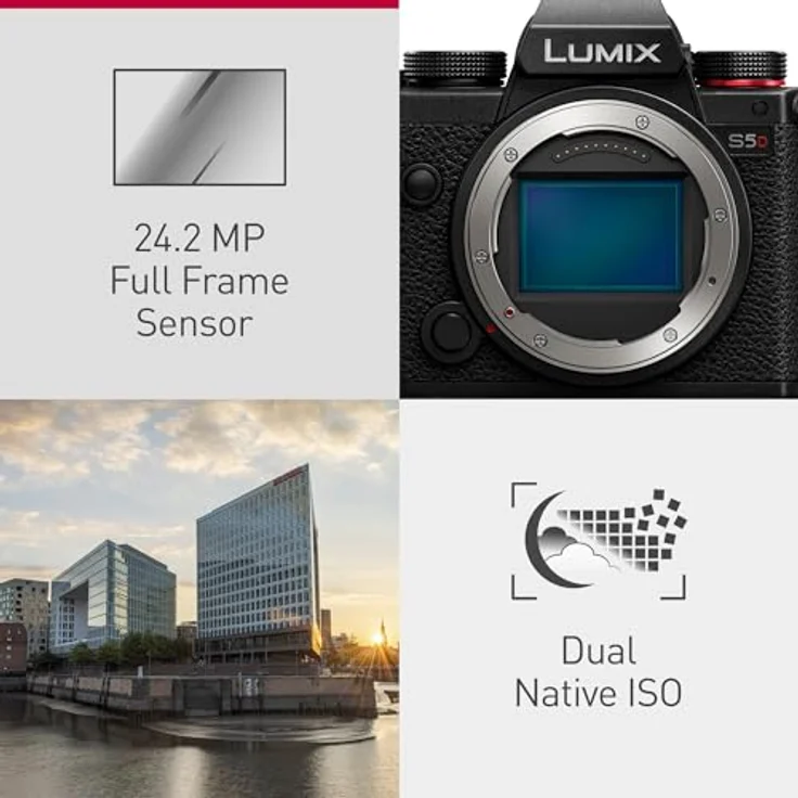 Panasonic Lumix S5D Vollformatkamera, 24,2 MP, 4K 60P, L-Mount, Schwarz – Bild 3