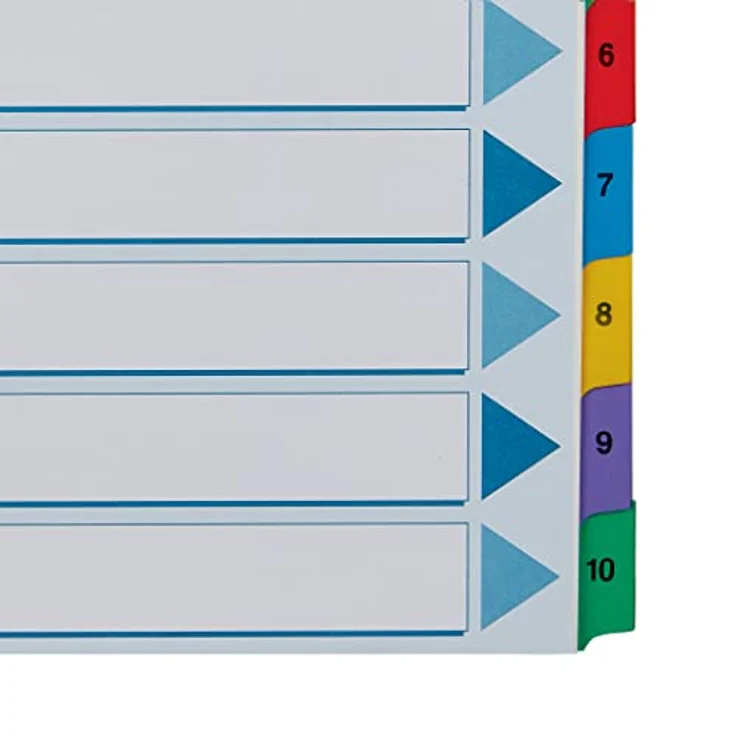 ESSELTE Aktenordner, A4, 1-10 Kartonregister, weiss – Bild 8