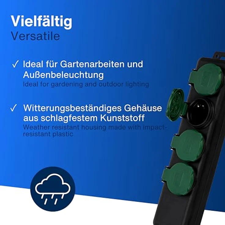 Rev Ritter 0512468555 Steckdosenleiste 4-fach IP44 KS 1.4 m, sw-ge – Bild 4
