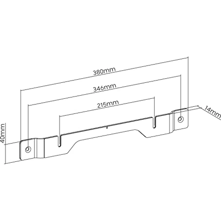 myWALL HS26L Soundbar-Halterung, Starr mit max. Wandabstand 14 mm, schwarz – Bild 6