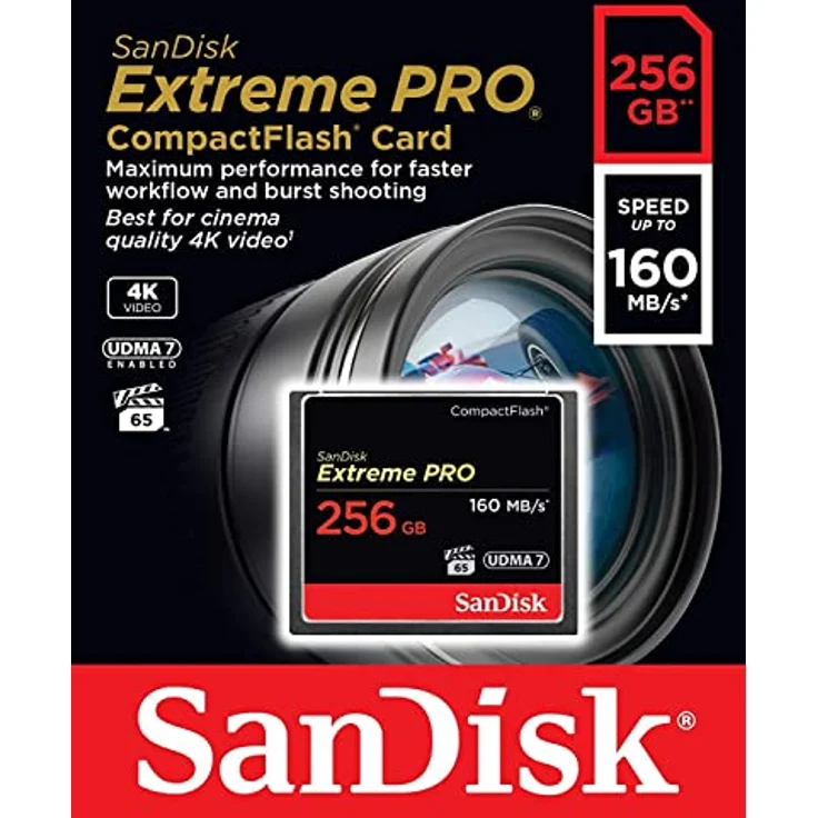 SanDisk Extreme Pro CompactFlash 256GB Speicherkarte (bis zu 160MB-s lesen) – Bild 4