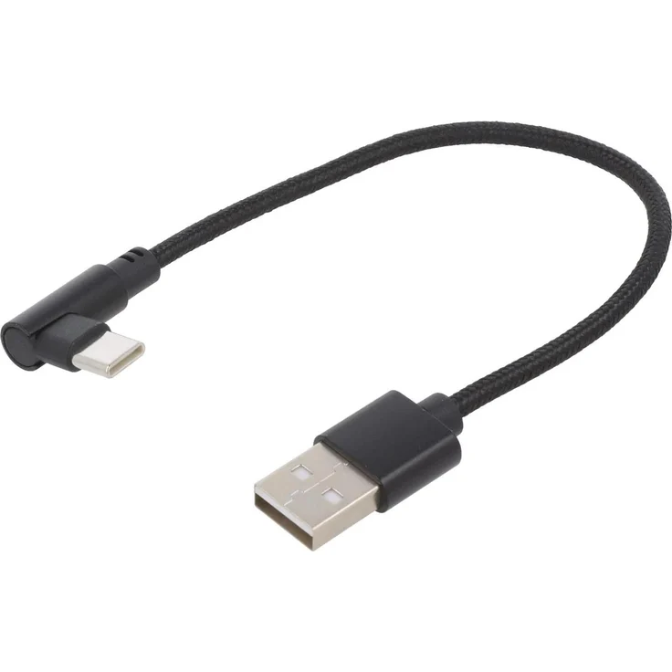 Gembird CC-USB2-AMCML-0.2M, 0,2 m USB A auf USB C Kabel, USB 2.0, 0,48 Gbit/s, schwarz