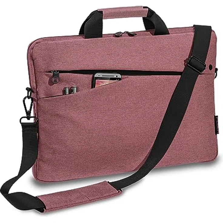 Pedea Laptoptasche Fashion bis 13,3 Zoll - Laptop Umhängetasche mit Schultergurt - Laptophülle rosa/schwarz - Notebooktasche für Damen & Herren – Bild 1
