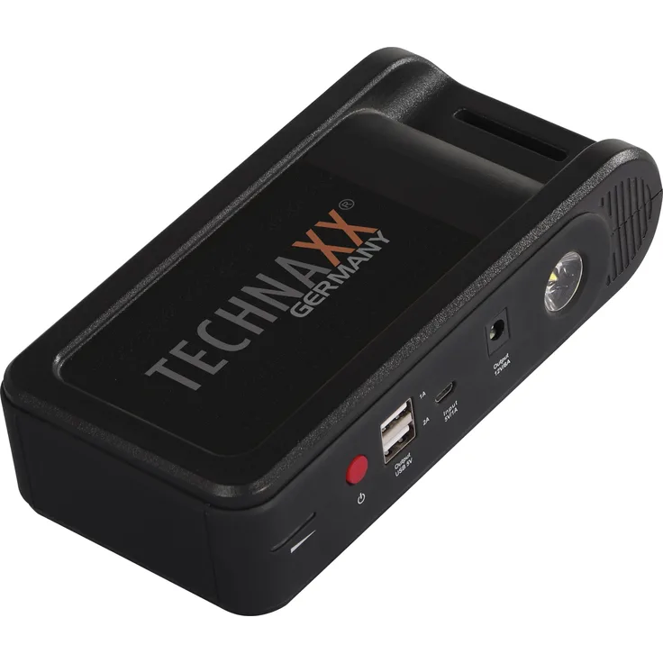 Technaxx JUMP STARTER POWERBANK TX-218 (12000 mAh, 100 W, 39.60 Wh), Powerbank, Schwarz