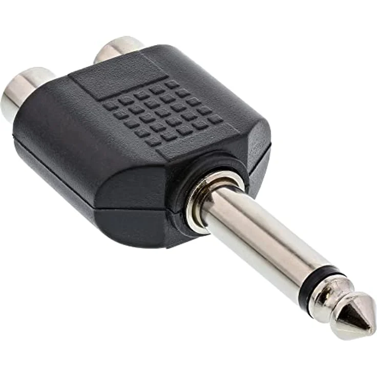 InLine 99339 Audio Adapter, 6,3mm Klinke Stecker an 2x Cinch Buchse, Mono – Bild 3
