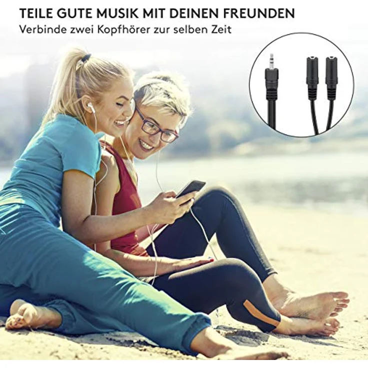 Goobay 27380 Audio Y Kabeladapter 3, 5 mm, 1x Stecker 2x Buchse Stereo, Klinke 3, 5 mm Stecker (3-Pin, Stereo) > 2x Klinke 3, 5 mm Buchse (3-Pin, Stereo) – Bild 5