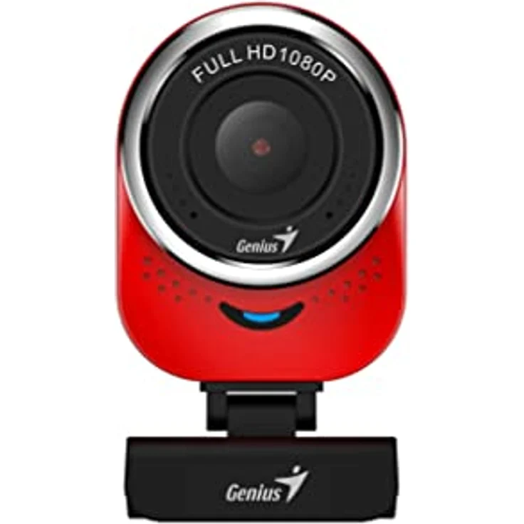 GENIUS QCAM6000 Webcam 1080P Full HD mit Micro-USB, Rot, 2 MP 1920 x 1080, 1280 x 720, 640 x 480 Pixel, 90° Betrachtungswinkel – Bild 3
