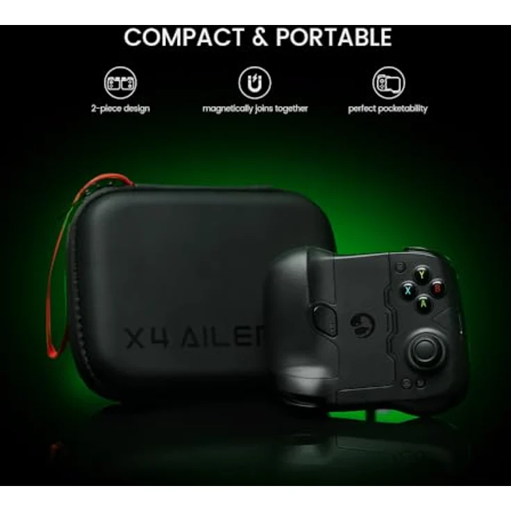GameSir X4 Aileron Wireless Mobile Gaming Controller für Android mit Hall-Effekt-Sticks - Geteiltes Design mit Tragetasche - Niedrige Latenz Bluetooth-Verbindung - 1 Monat Xbox Game Pass Ultimate, GameSir – Bild 2
