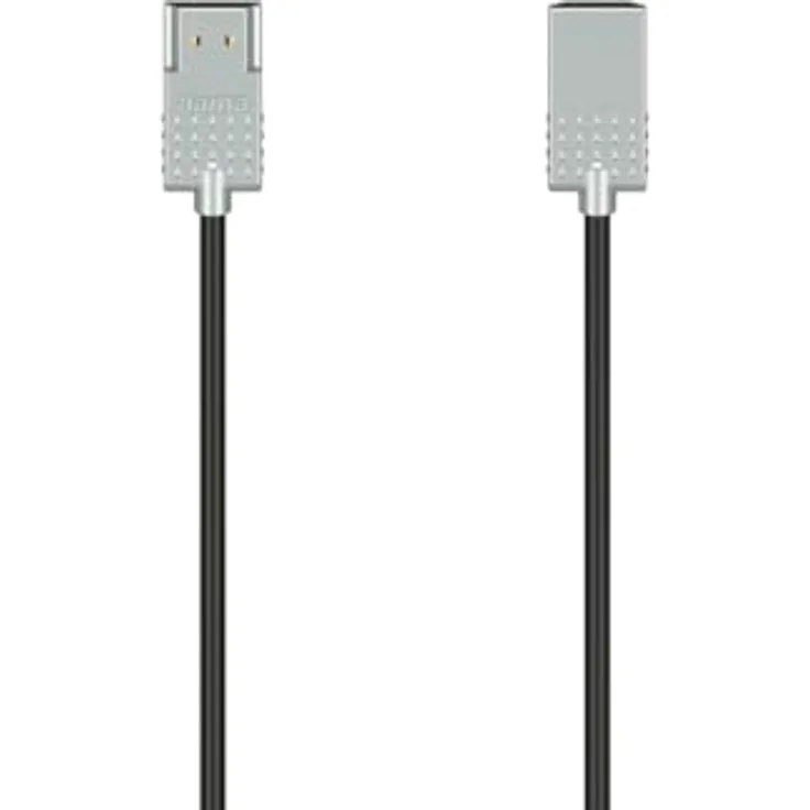 Hama HDMI™-Kabel Ultra-Slim, 2.0m, Ultra-HD 4K, HDR, HEC, Schwarz