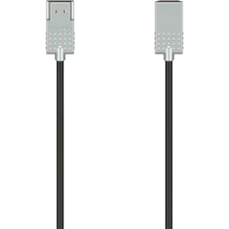 Hama HDMI™-Kabel Ultra-Slim, 1m - High-Speed Übertragung, 4K Ultra-HD, HDR, HEC, Schwarz – Bild 1